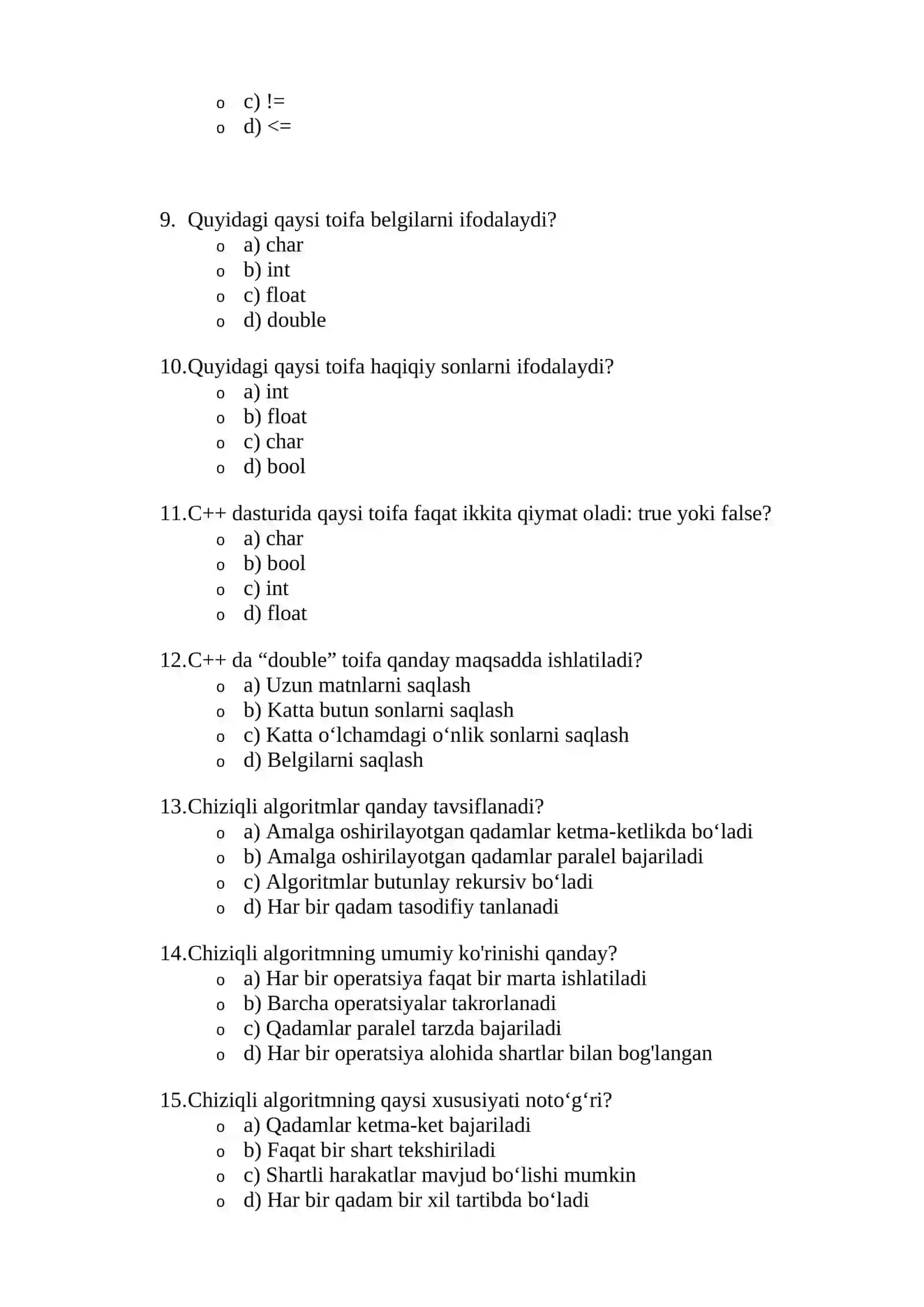 Algoritmning Tushunchasi 2