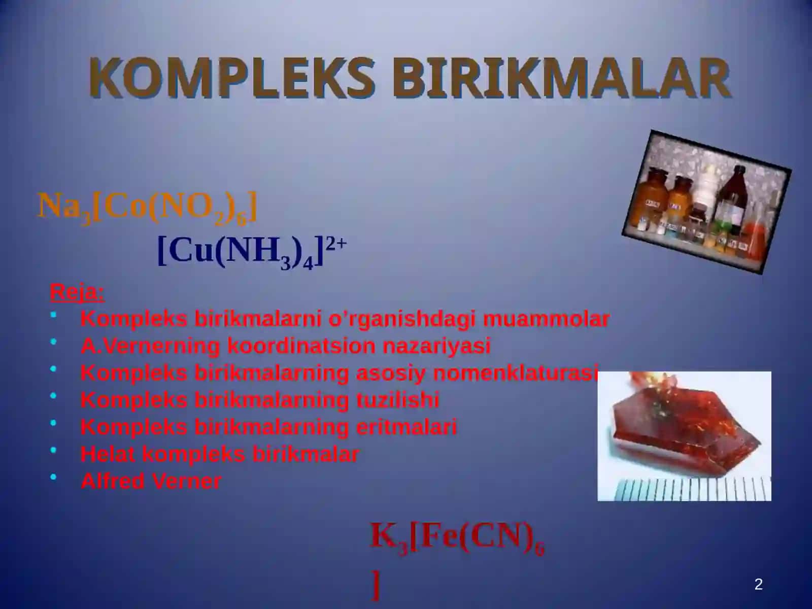 Kompleks birikmalar 2