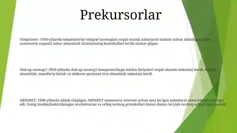 Internetning Rivojlanish Tarixi 2