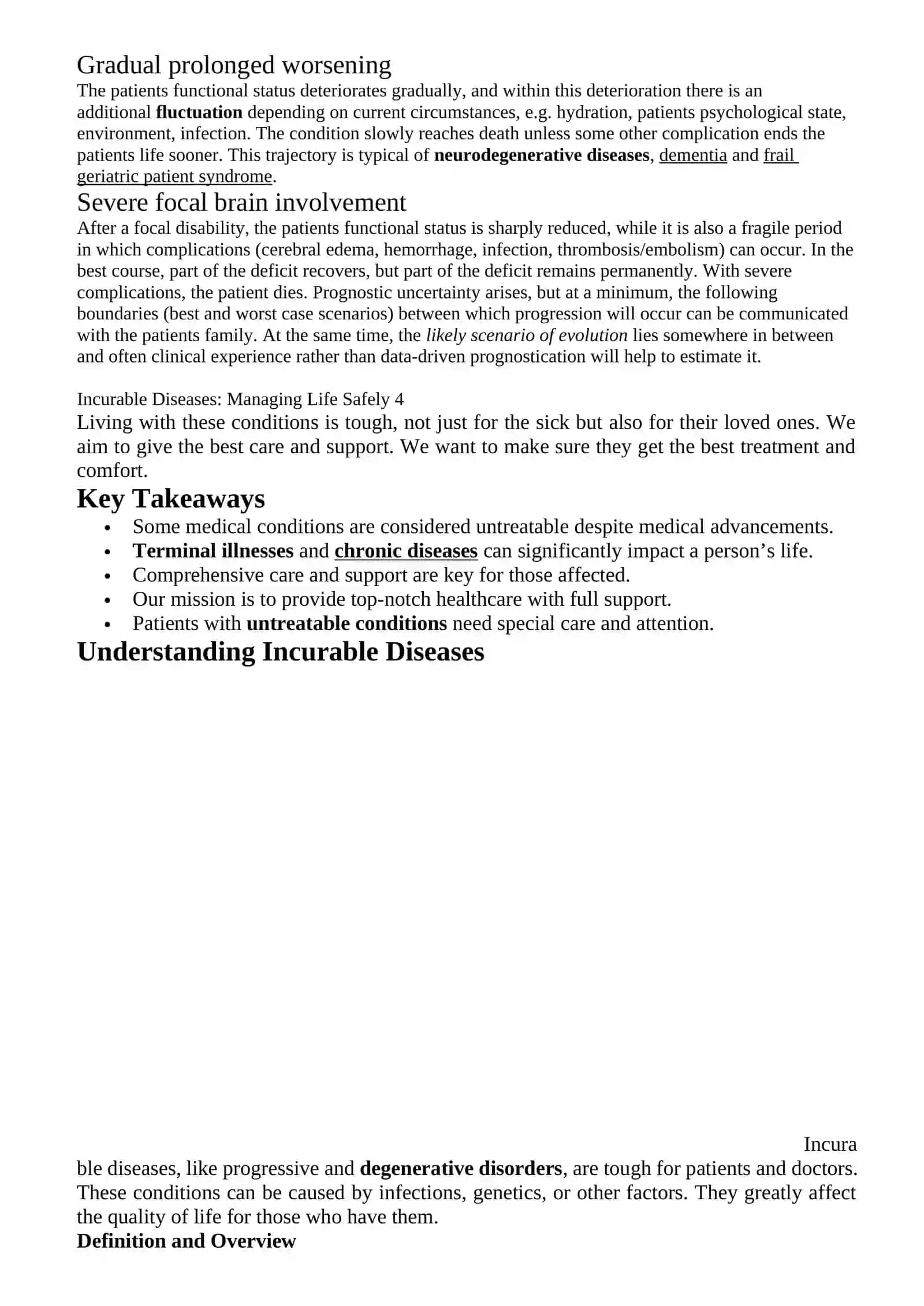Incurable diseases 2