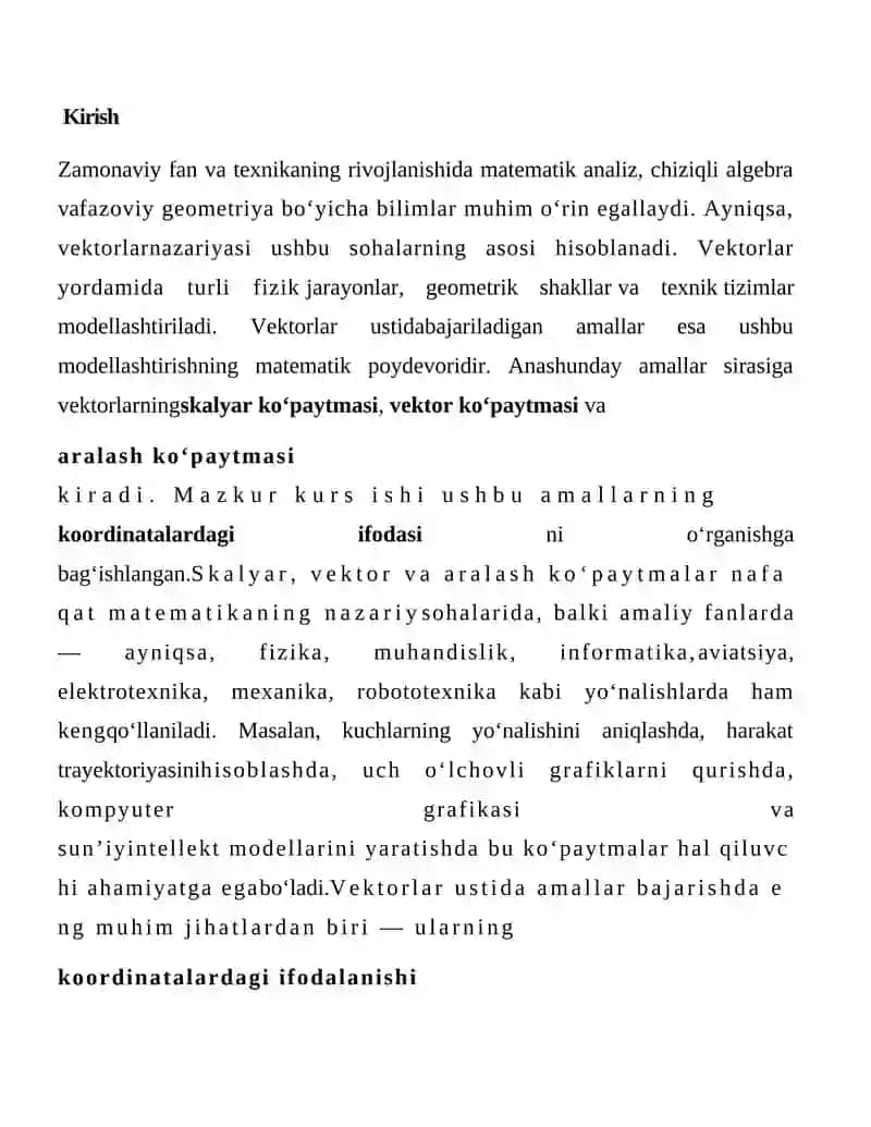 Skalyar ko‘paytma. Vektorning uzunligi. Vektorlar orasidagi burchakni topish 2