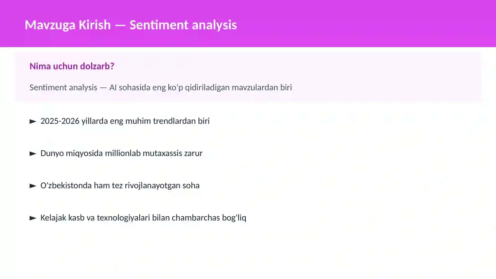 AI | NLP TABIIY TIL QAYTA ISHLASH 2