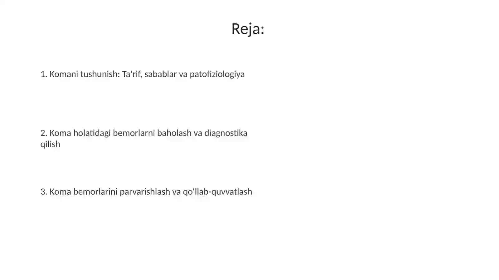 Koma haqida tushuncha 2