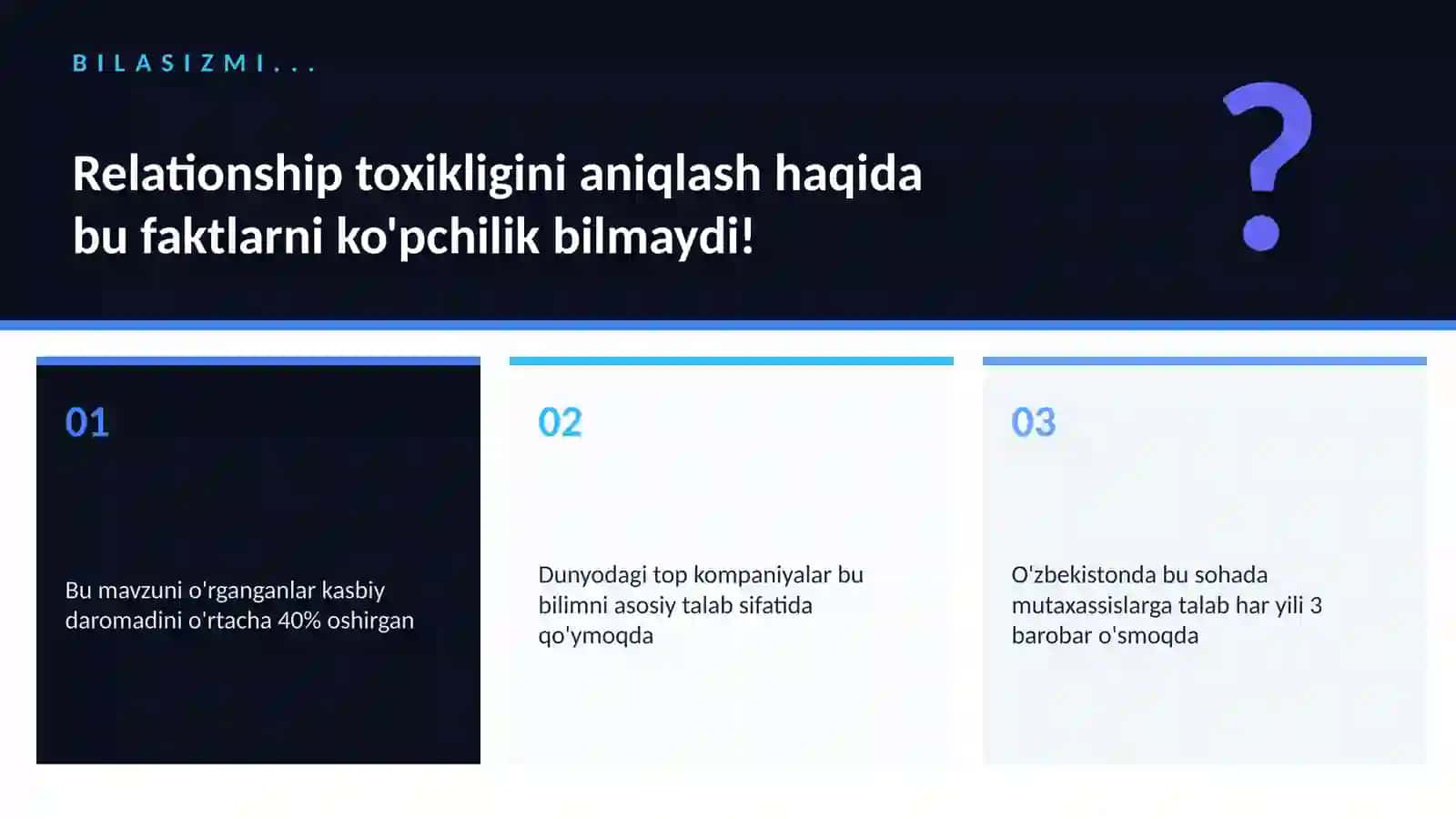 PSIXOLOGIYA VA SHAXSIY O'SISH Relationship toxikligini aniqlash 2