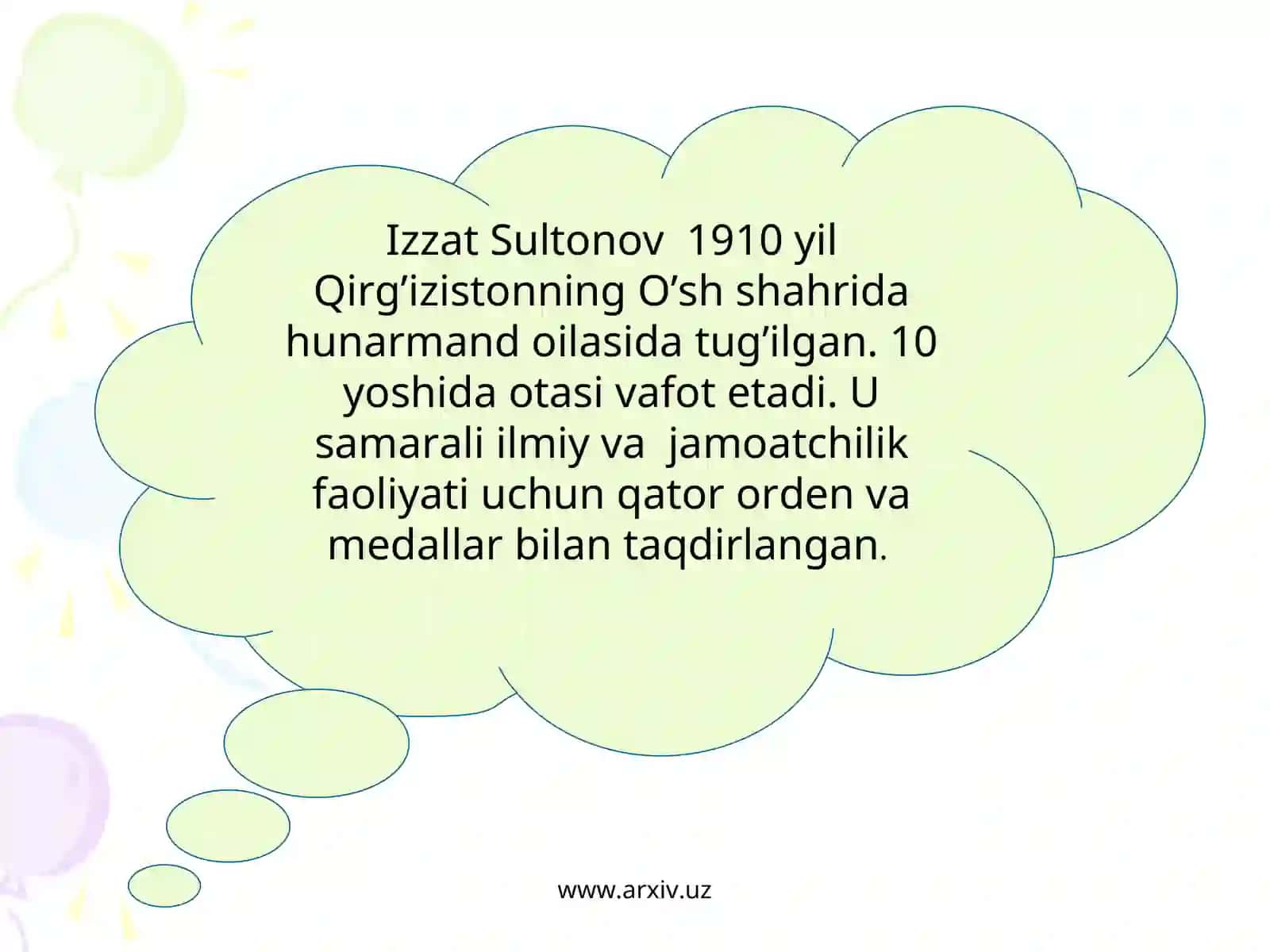 Izzat Sultonov hayoti 2