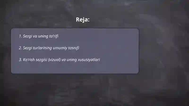 Sezgi va uning turlari 2