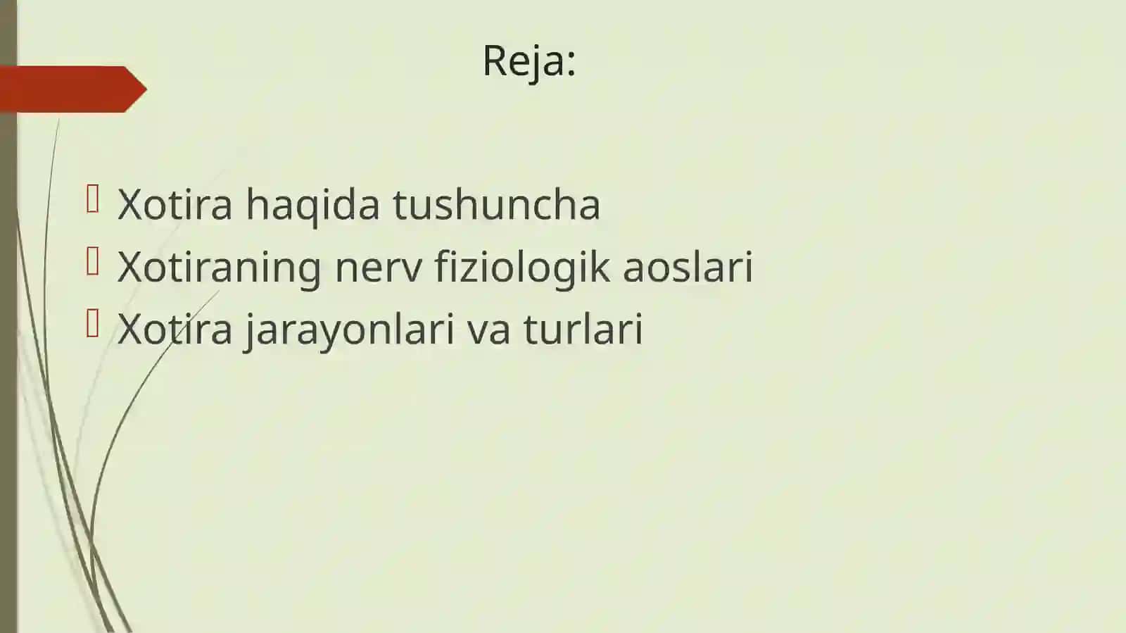 Xotira,xotiraning nerv fiziologika soslari 2