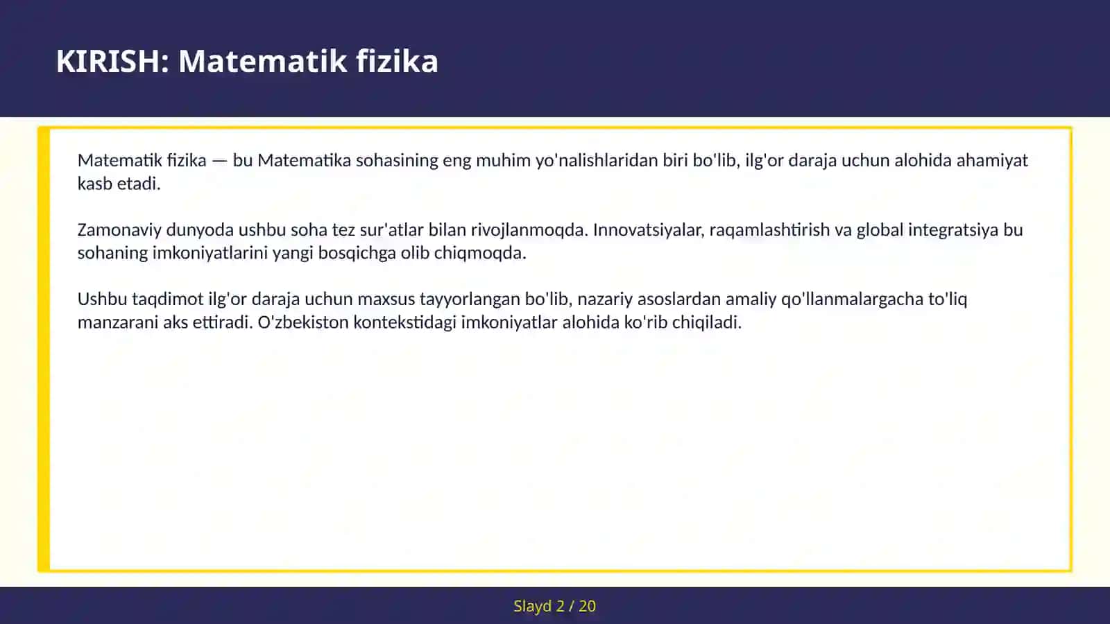 Matematik Fizika 2