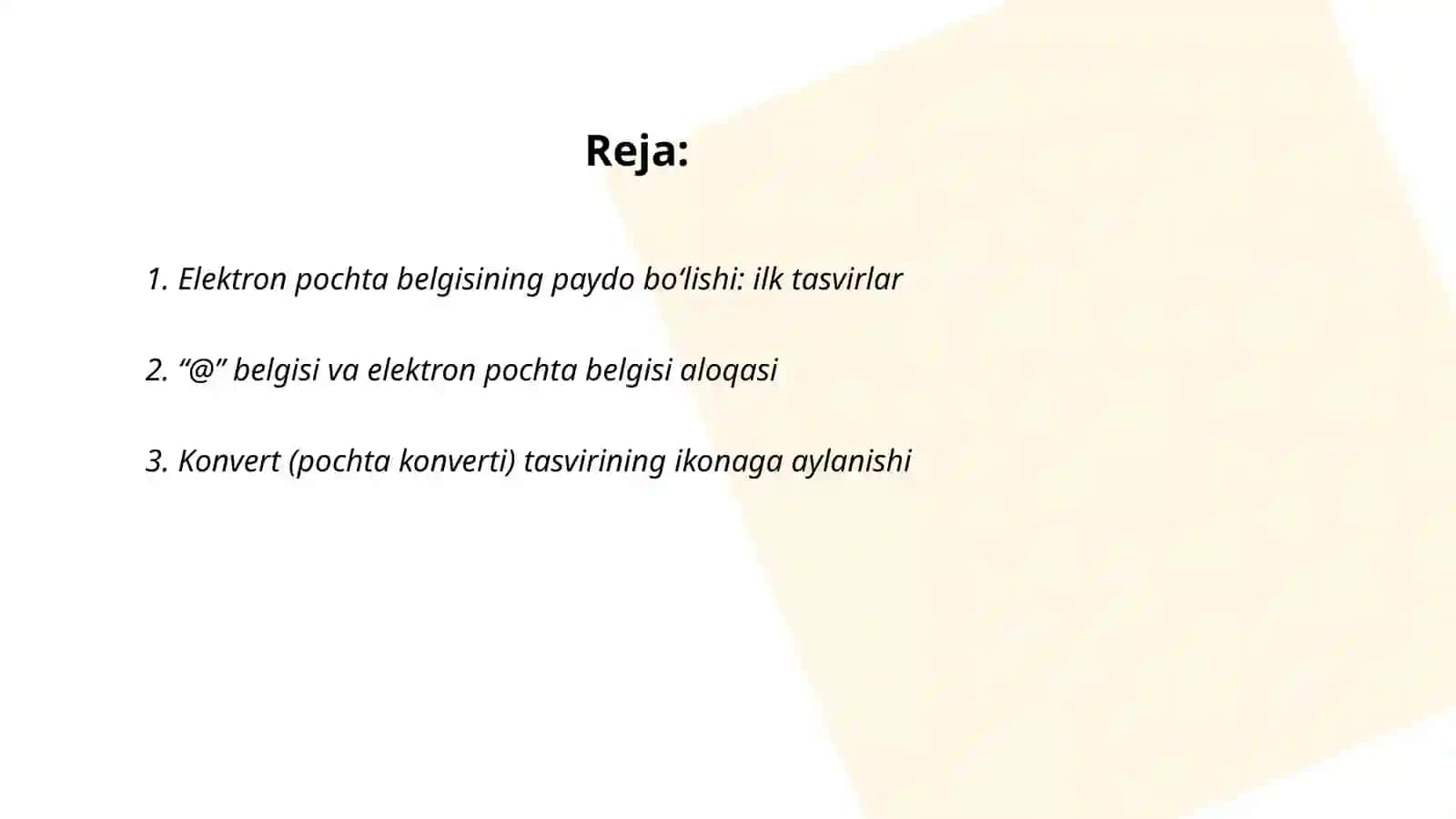 Elektron pochta belgisining tarixi 2