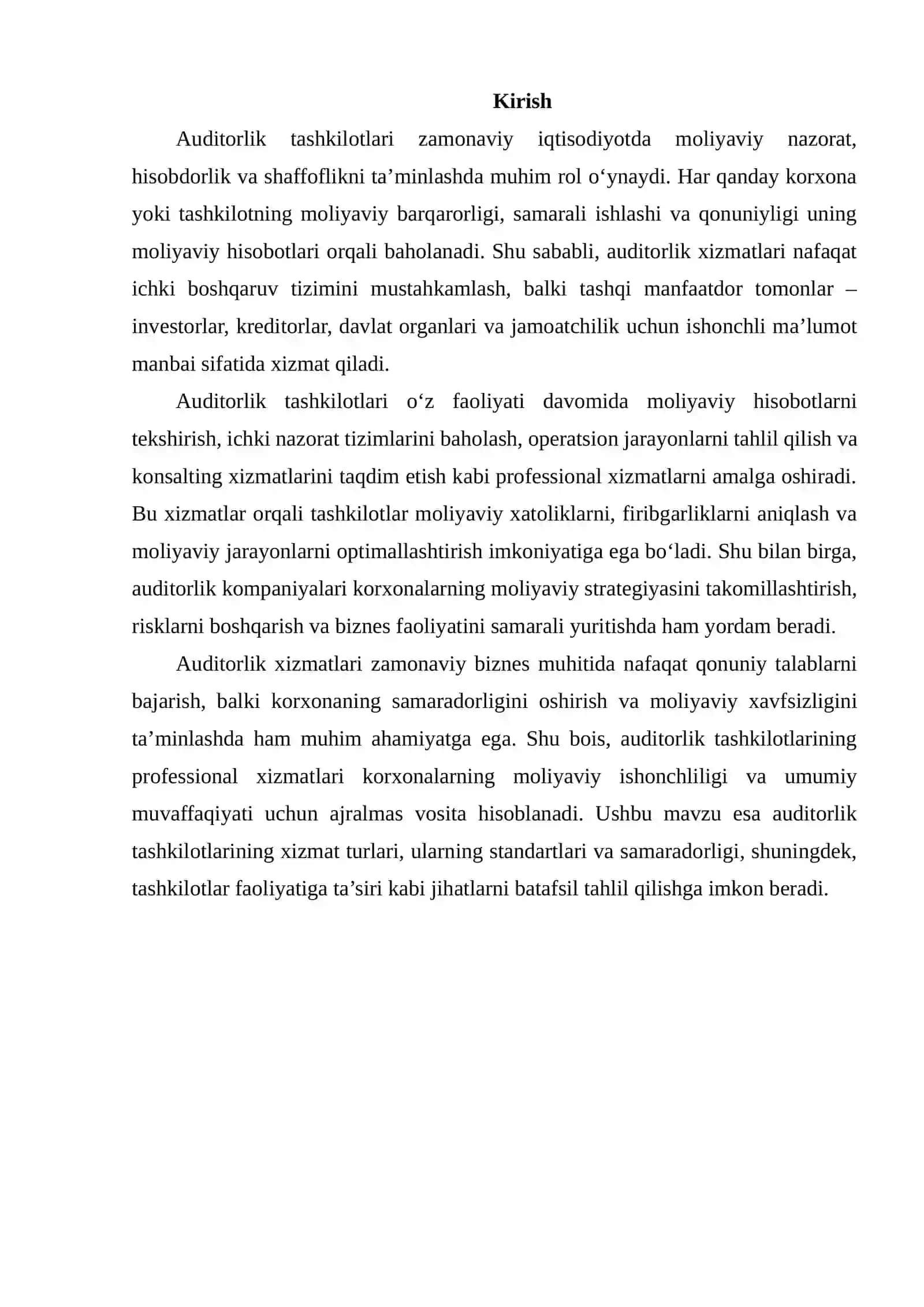 AUDITORLIK TASHKILOTLARINING PROFESSIONAL XIZMATLARI 2