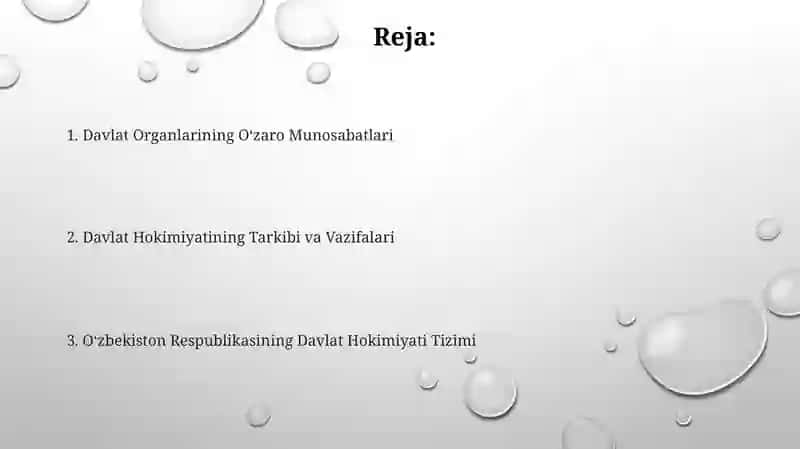 O‘zbekiston Respublikasi davlat hokimiyatining tizimi 2