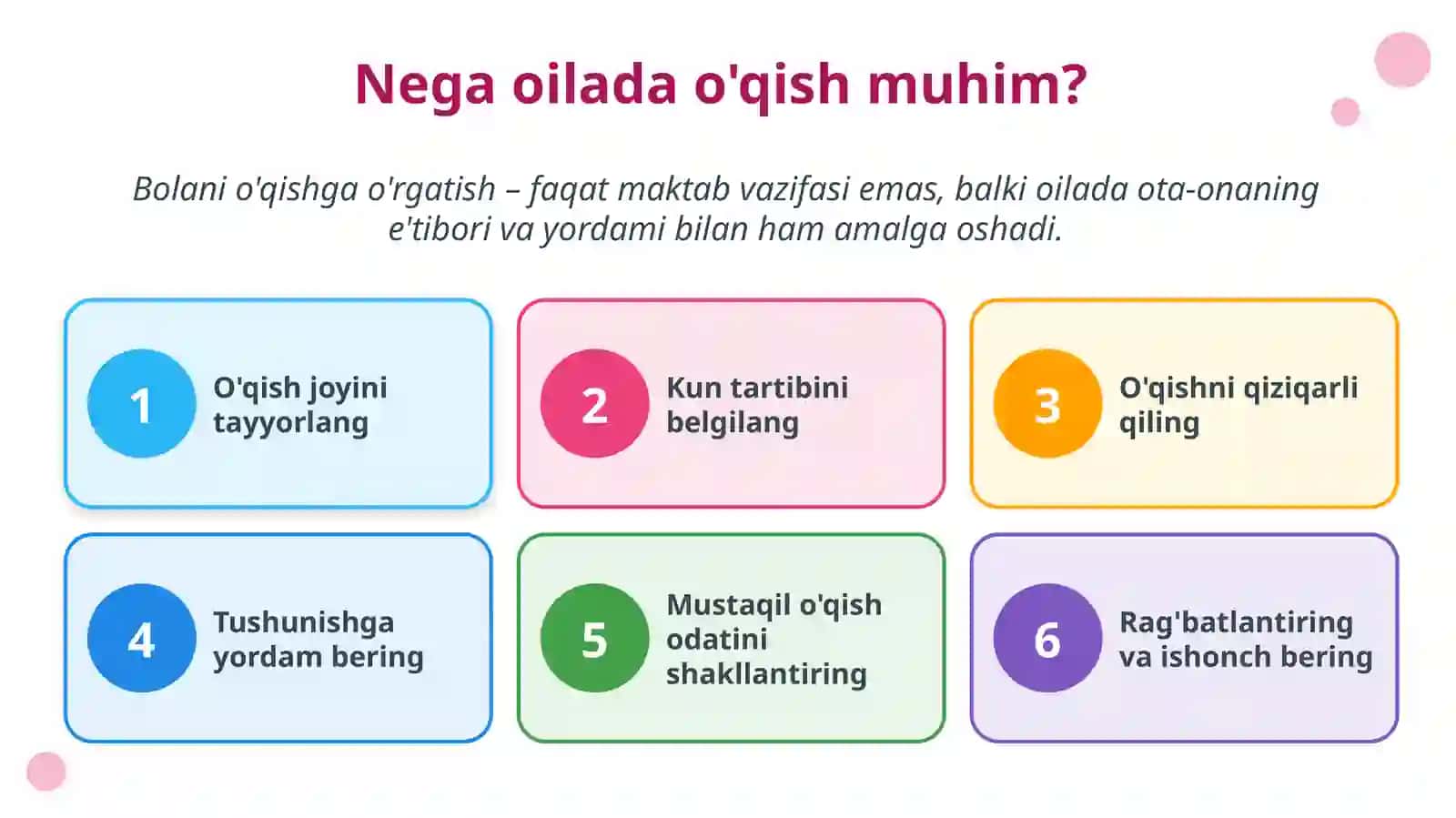 UYDA O'QISH DARSINI QIZIQARLI O'TKAZAMIZ 2