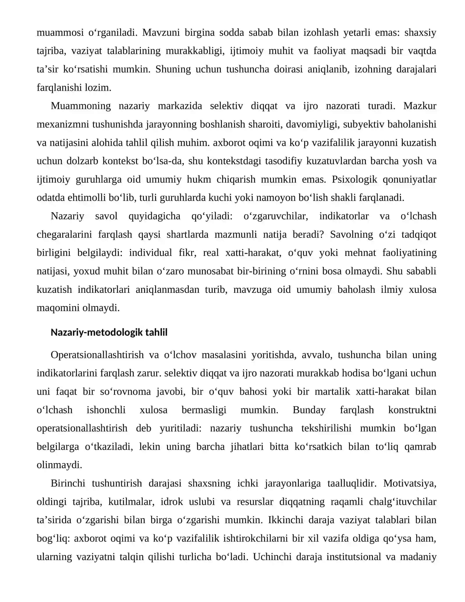 DIQQATNING RAQAMLI CHALG‘ITUVCHILAR TA’SIRIDA O‘ZGARISHI — BAHOLASH VA DIAGNOSTIKA MASALALARI 2