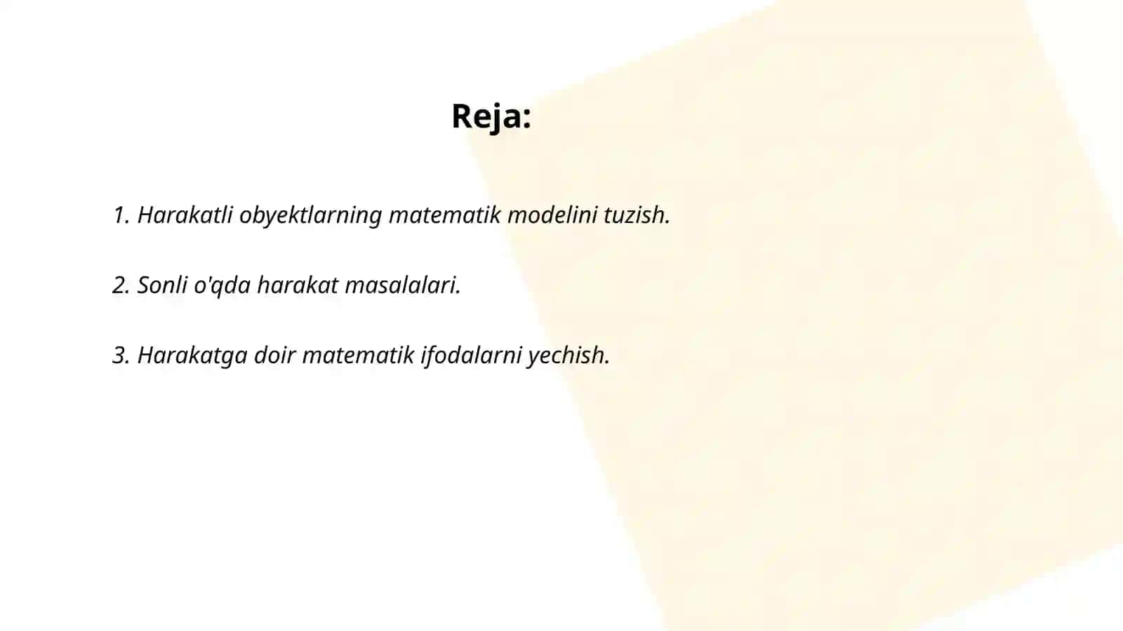 Harakatga doir masalalarni matematikadan boshlangʻich sinflarda oʻrganish metodikasi 2