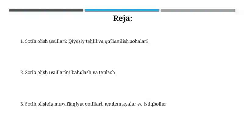 Sotib olish usullari 2