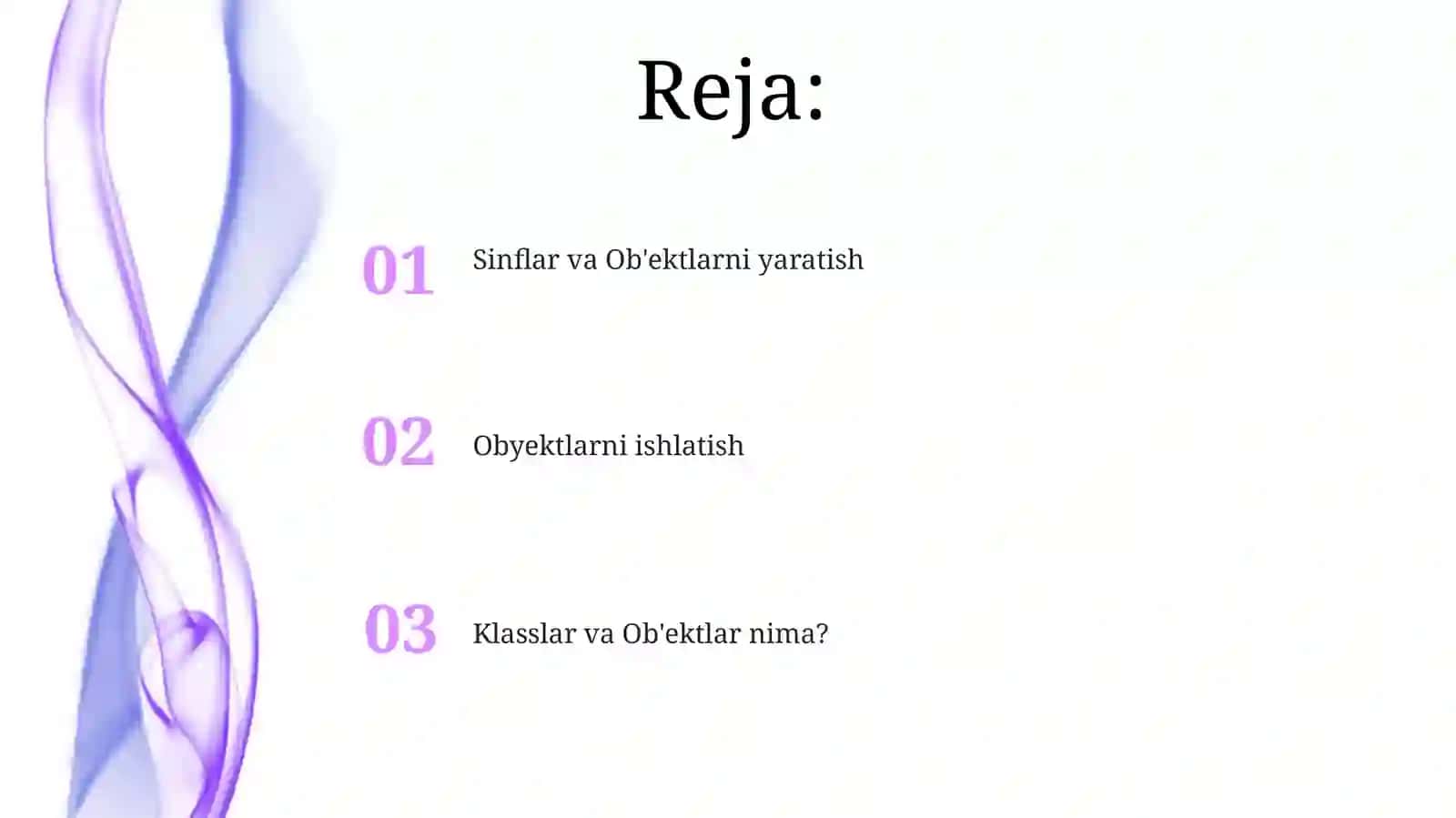 Python dasturlash tilida Sinflar va Ob'ektlar 2