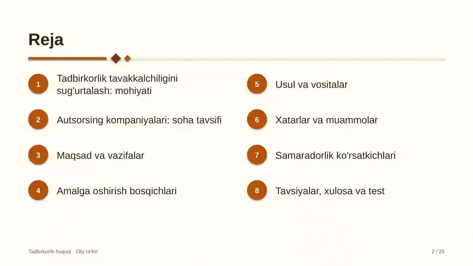 Autsorsing kompaniyalarida tadbirkorlik tavakkalchiligini sug'urtalash 2