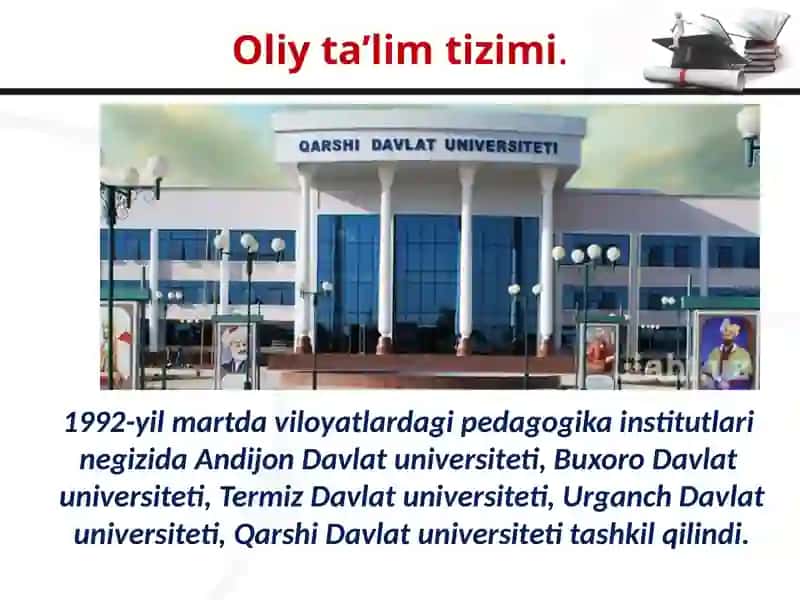 Oliy ta’lim va undan  keyingi  ta’limning 2
