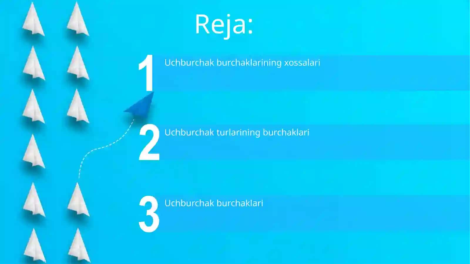 Uchburchakning burchaklari 2
