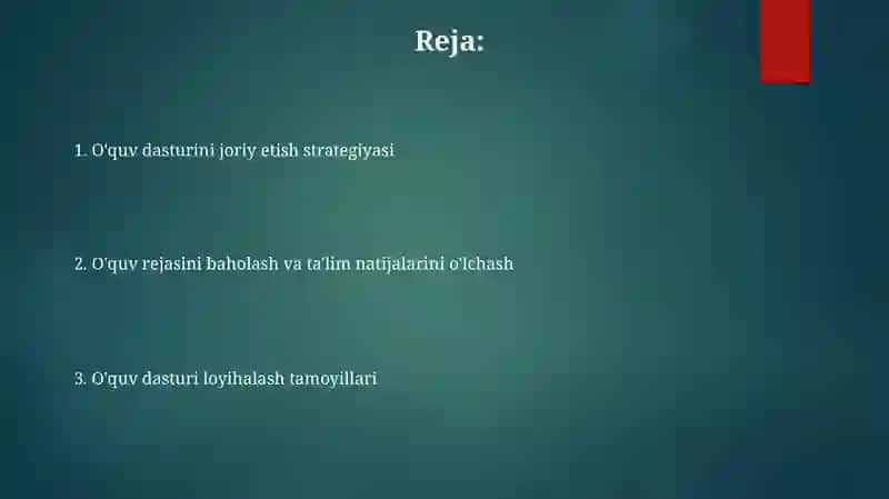 O'quv dasturi 2