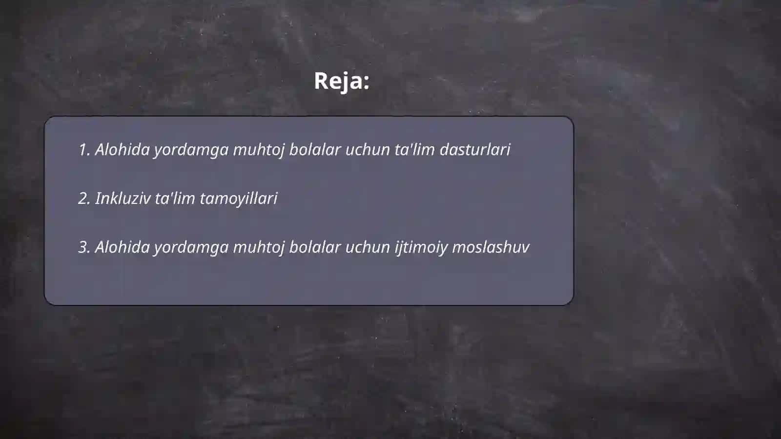 Alohida yordamga muhtoj bolalar uchun ta'lim dasturlari 2
