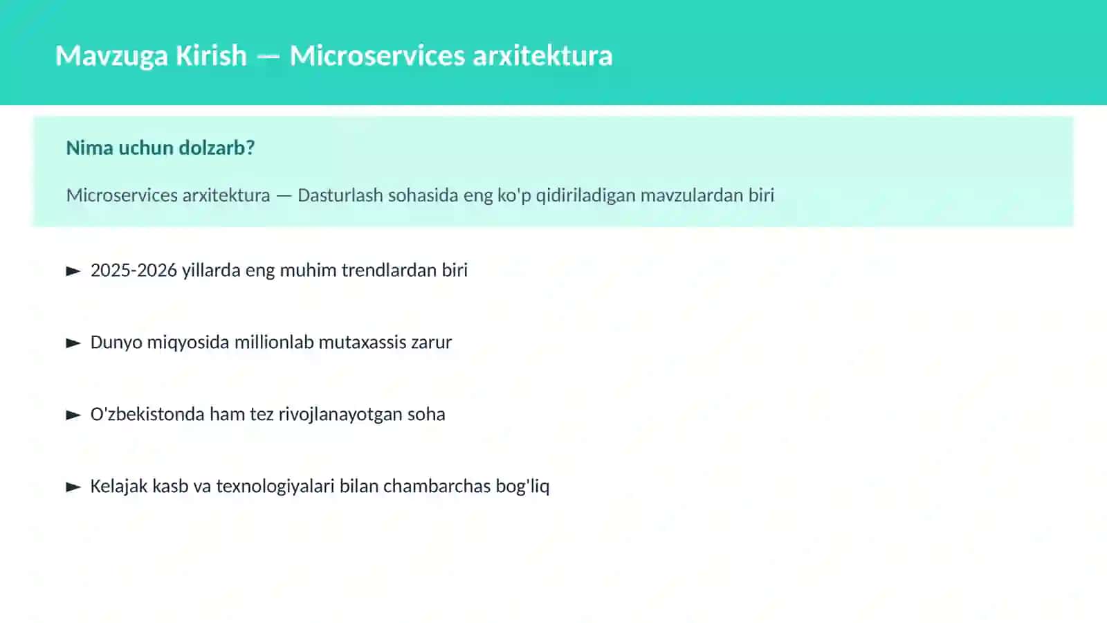 Microservices arxitektura 2