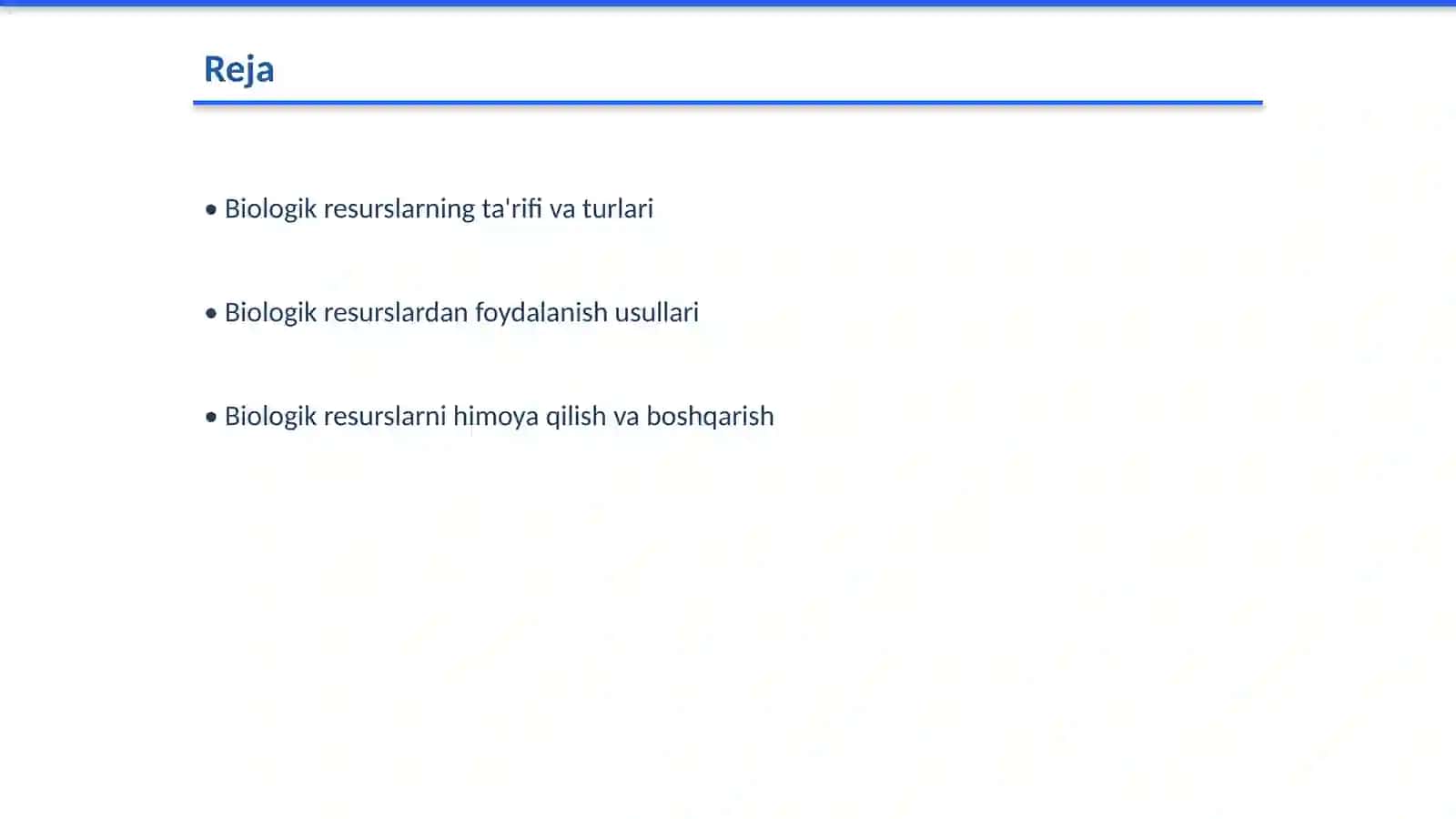 Biologik resurslardan foydalanish 2