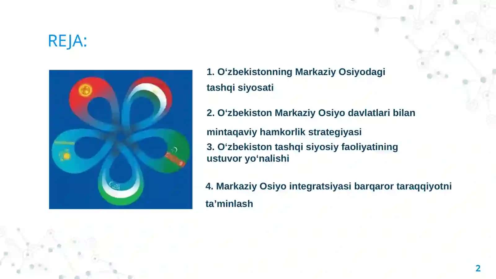 O‘zbekiston Markaziy Osiyoda tinchlik va barqarorlikni ta’minlashning o‘rni 2