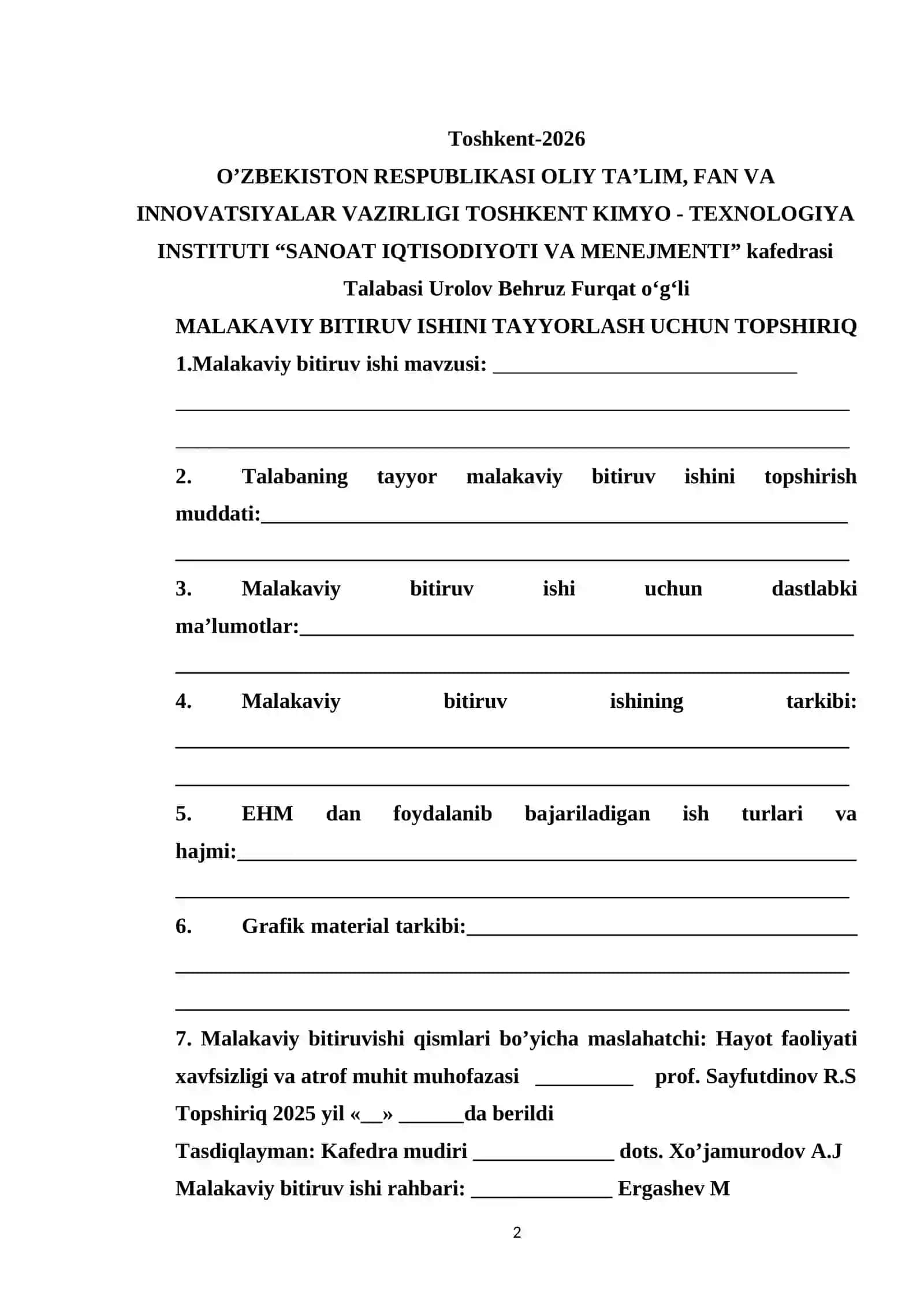 KIMYO SANOATI KORXONALARIDA MARKETING XIZMATINI BOSHQARISHNI TAKOMILLASHTIRISH 2