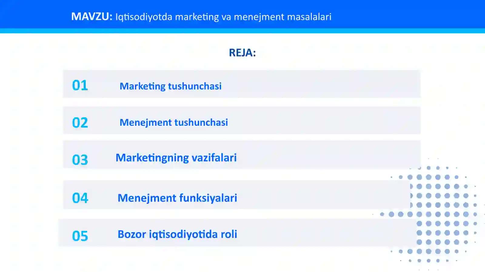 Iqtisodiyotda marketing va menejment masalalari 2