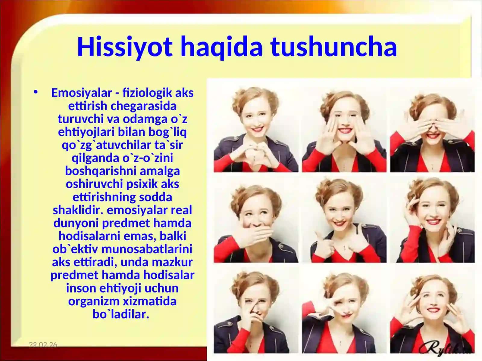 Emosiyalar va Hissiyotlar Tushunchasi 2