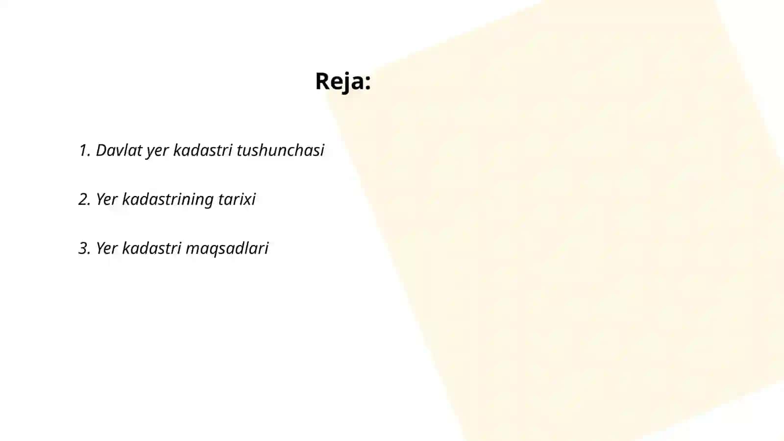 Davlat yer kadastri va uning turlari 2