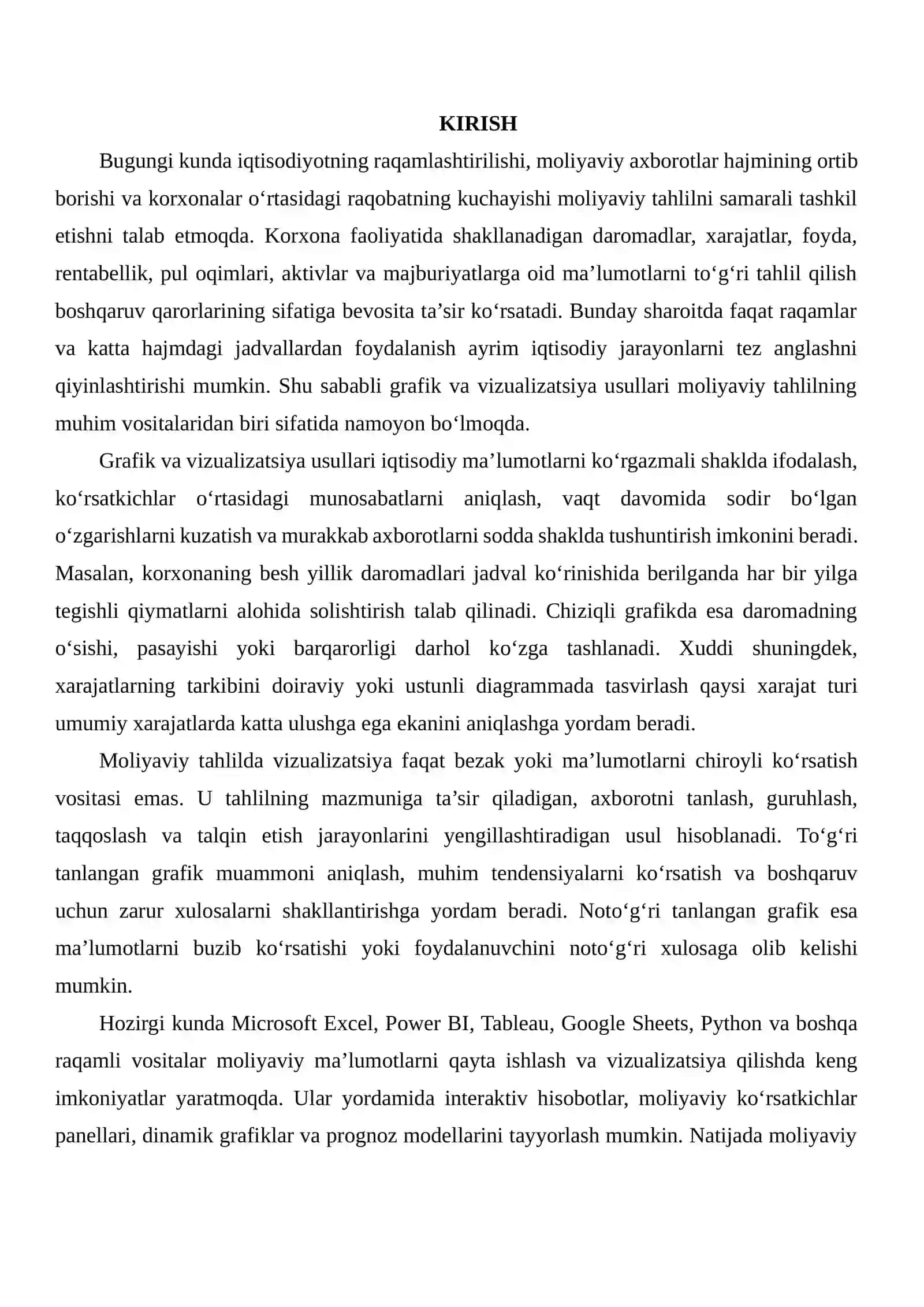 MOLIYAVIY TAHLILDA GRAFIK VA VIZUALIZATSIYA USULLARINING AHAMIYATI 2
