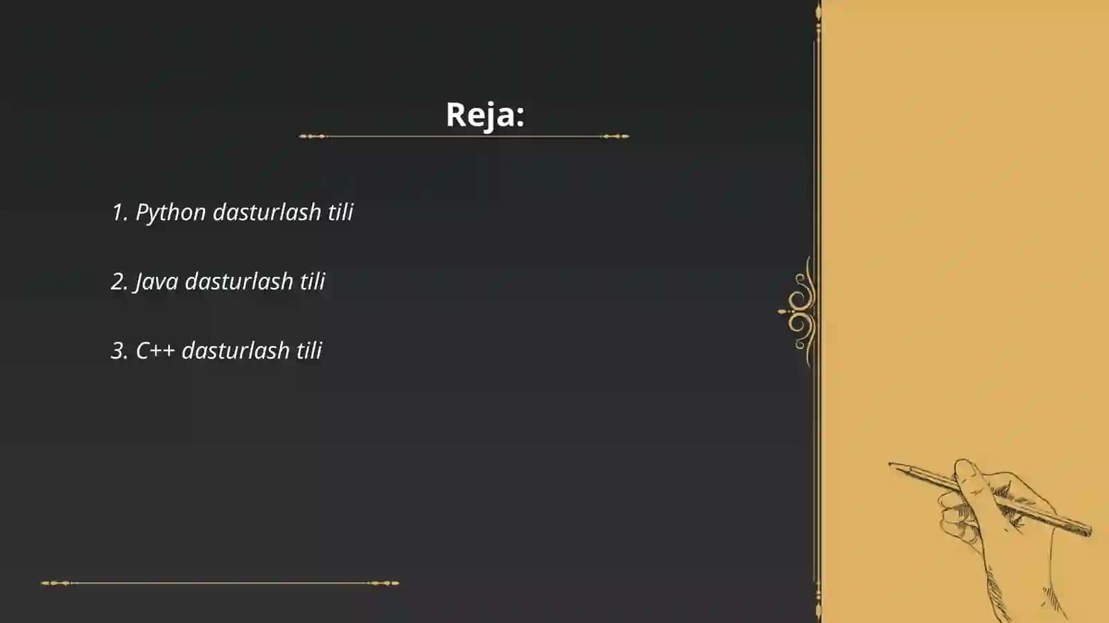 Python dasturlash tili 2
