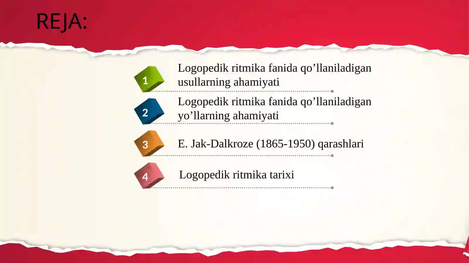 Logopedikritmika ta'limi 2