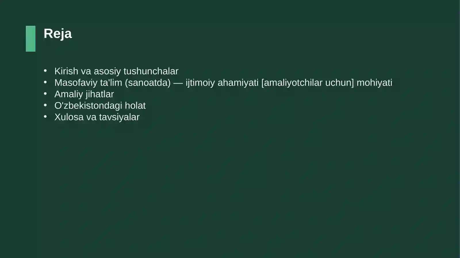 Masofaviy ta'lim (sanoatda) — ijtimoiy ahamiyati [amaliyotchilar uchun] 2