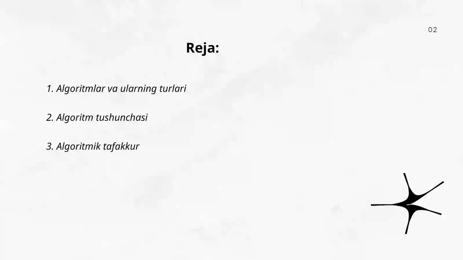 Algoritm va uning turlari 2