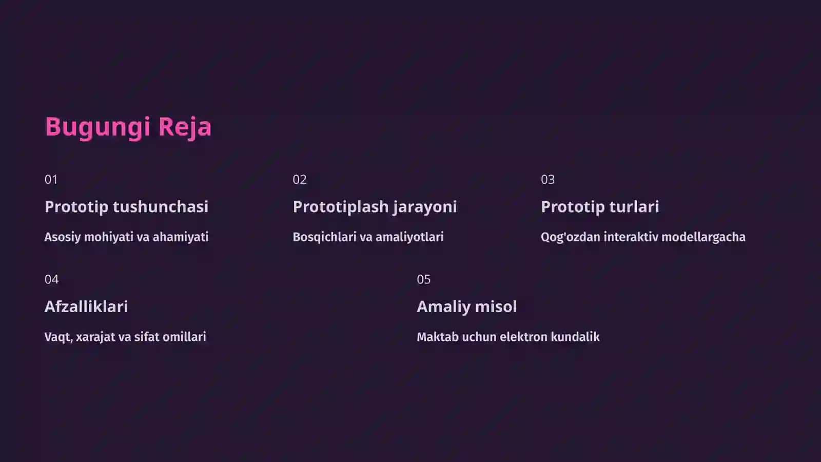 Prototipdan Foydalanish 2