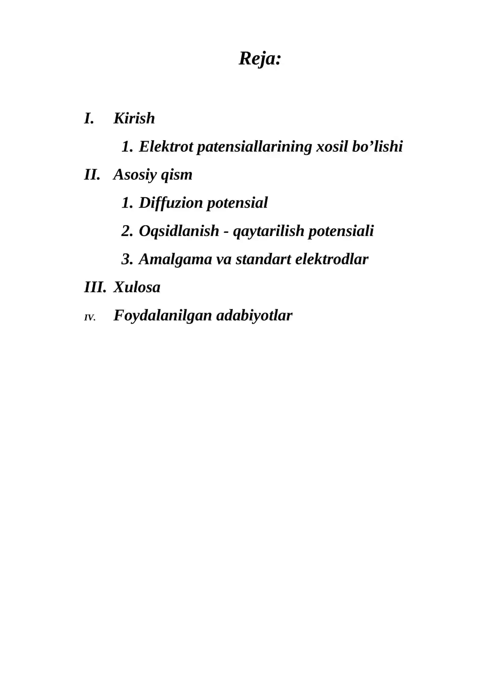 Fazalar chegarasidagi elektrot patensiollar 2