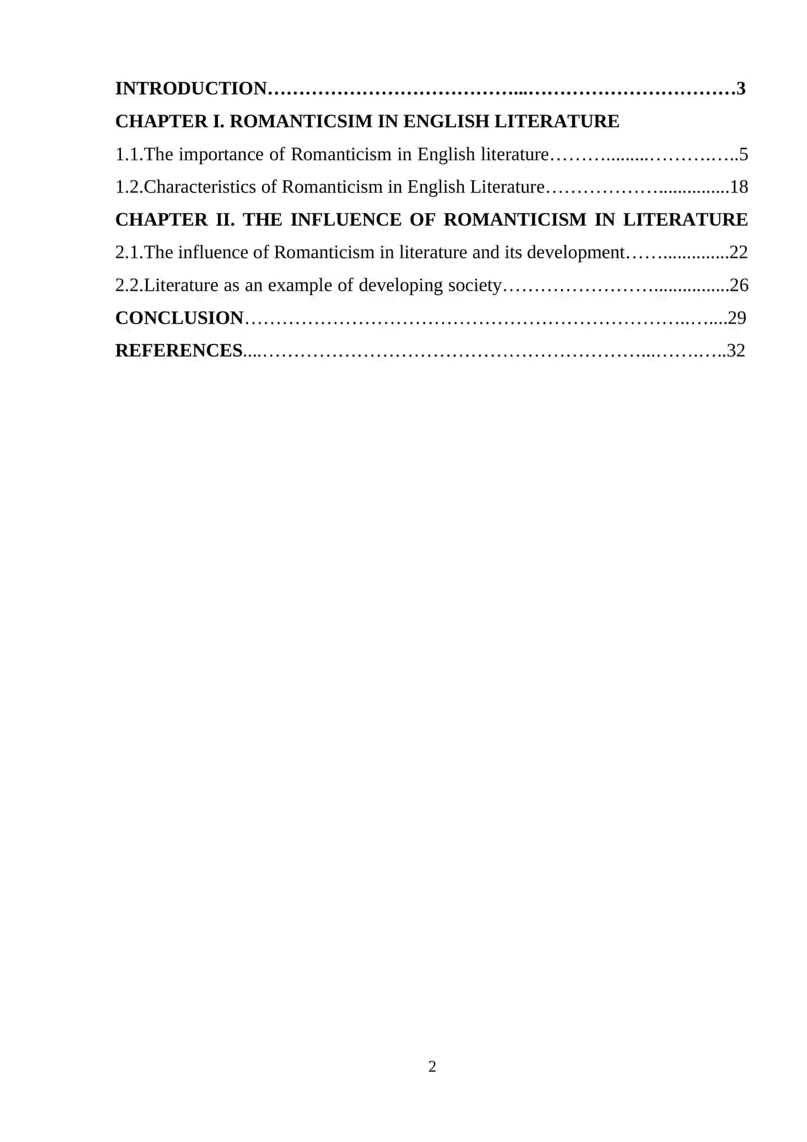 Course Paper on Romanticism Movement in England 2