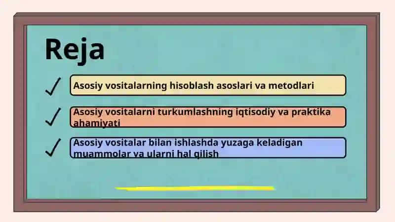 Asosiy vositalar hisobinitashkil qilish 2