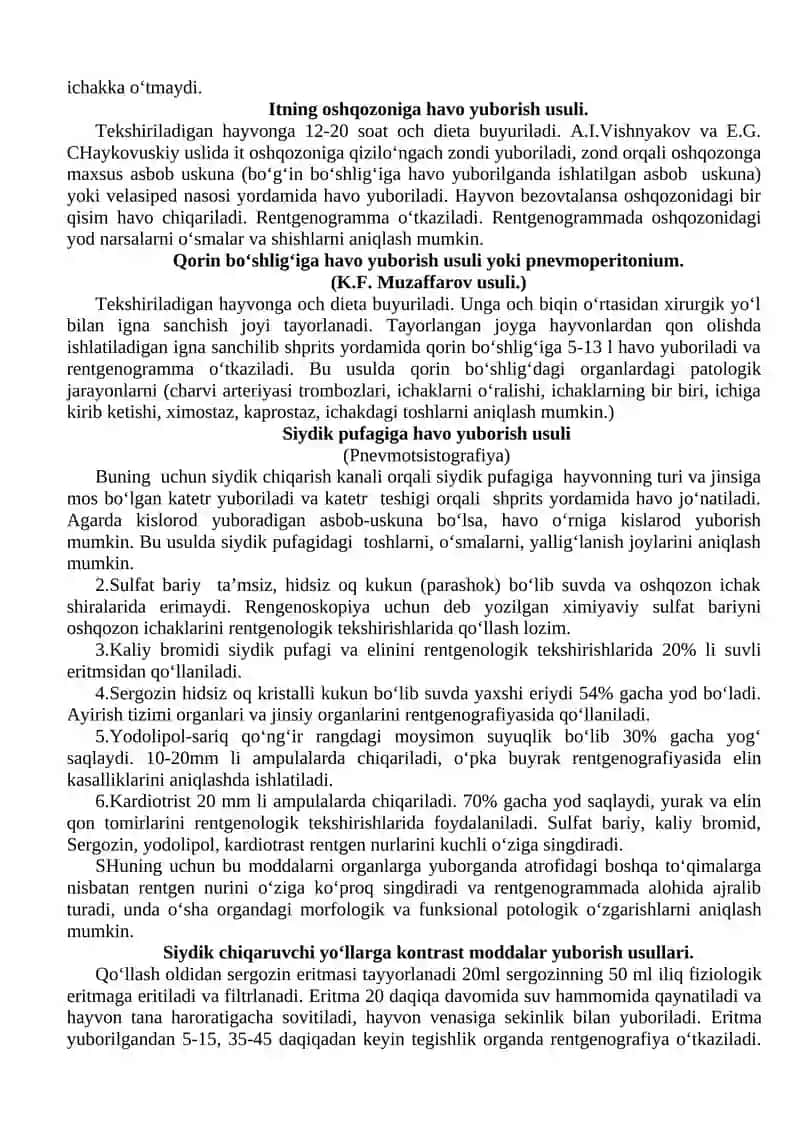 Qorin bo'shlig'idagi a'zolar kasalliklari rentgenodiagnostikasi 2
