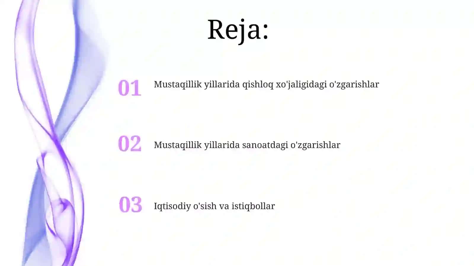 Qishloq xo'jaligidagi o'zgarishlar 2