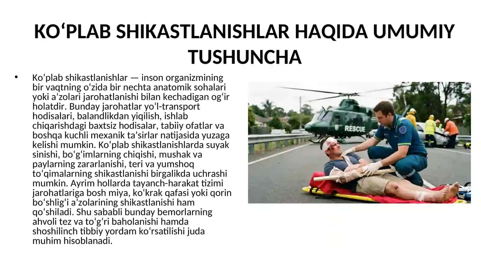 Ko'plab shikastlanish. Tayanch-xarakat tizimining ko'plab va qo'shilib kelgan shikastlanishlari 2