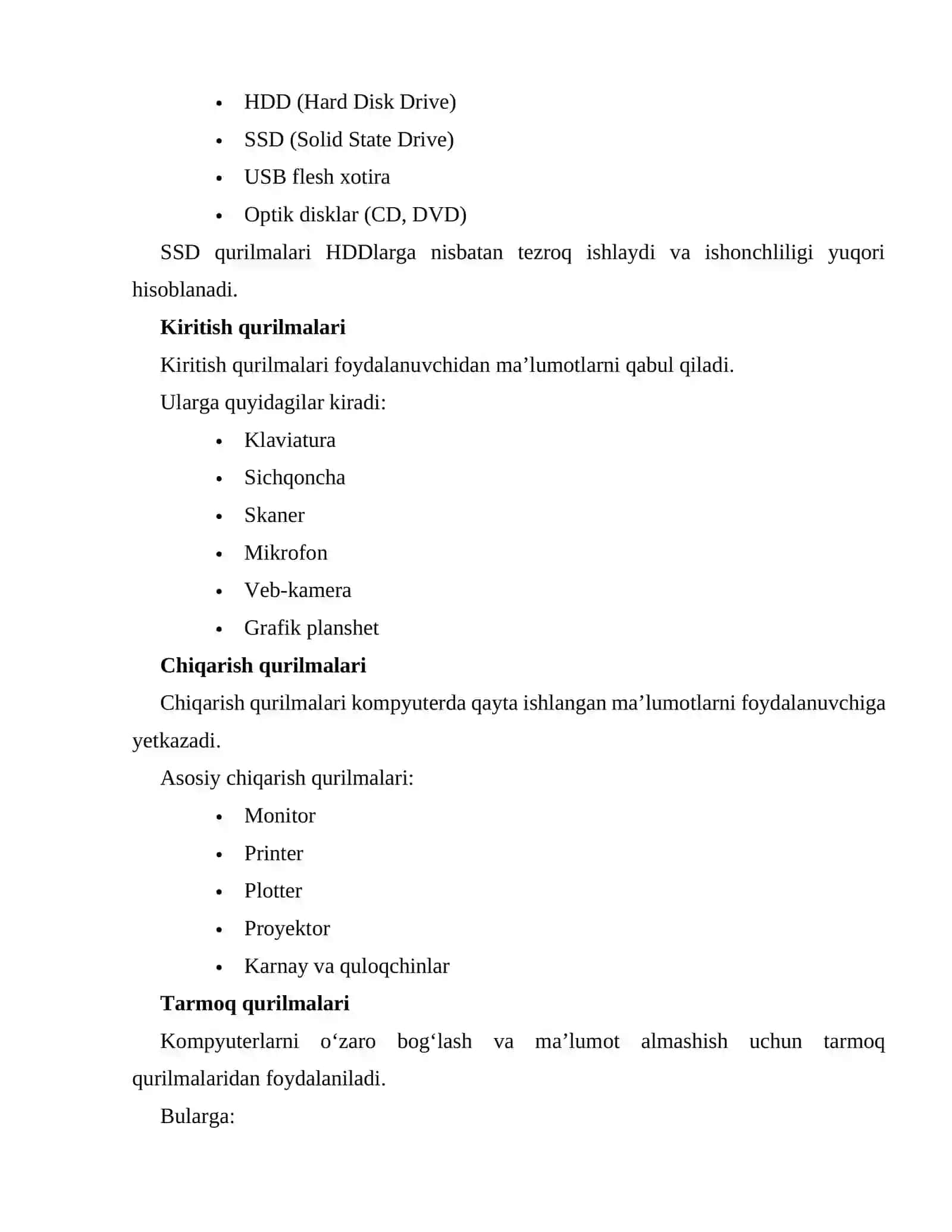 Axborot texnologiyalarining texnik va dasturiy ta’minoti 2
