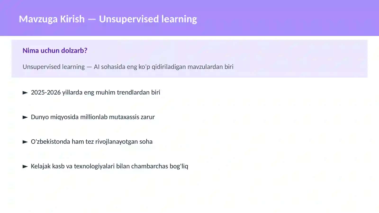 AI | MACHINE LEARNING ASOSLARI 2