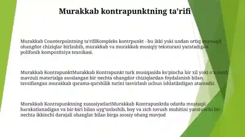 Murakkab Kontrapunkt 2
