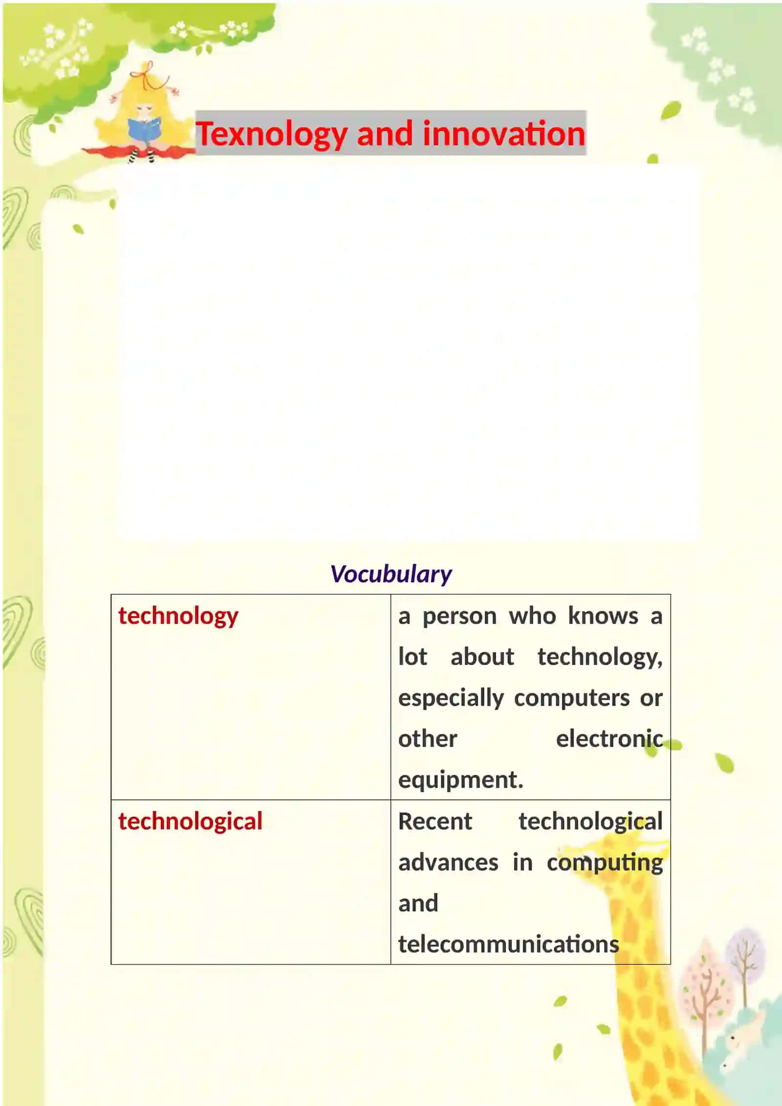 Technology Vocabulary Set 1: Technology 2