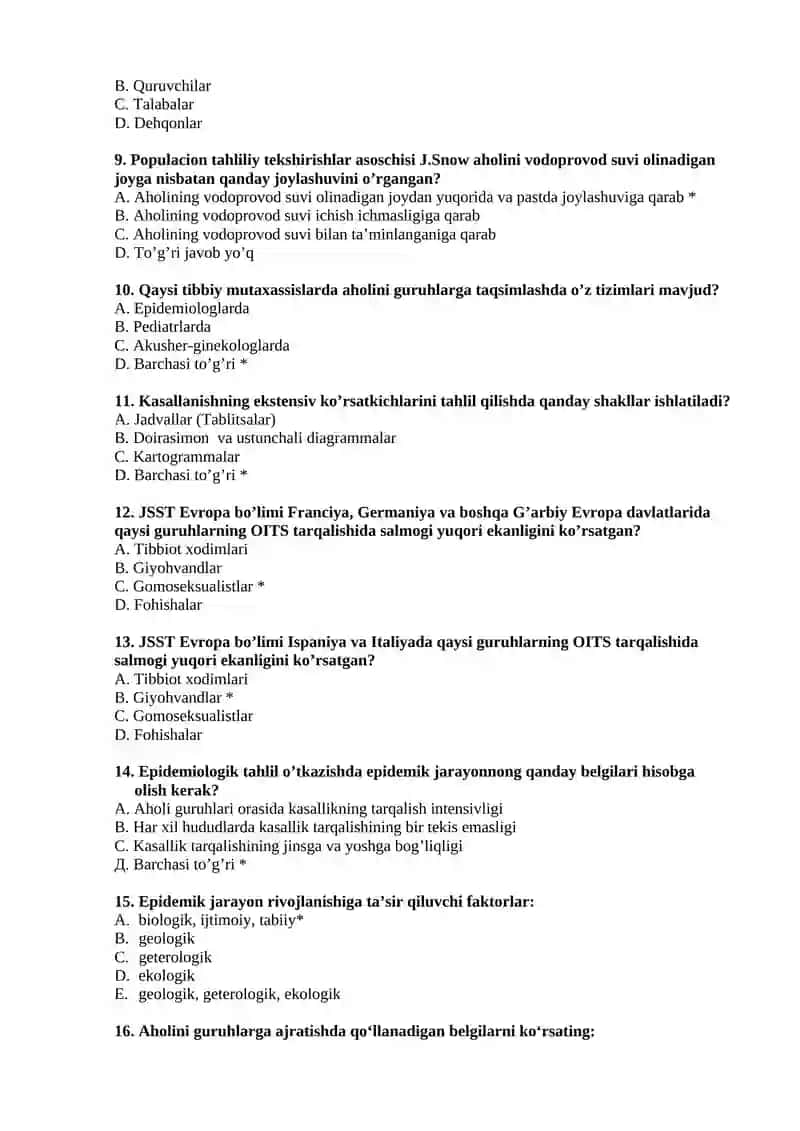 №14 Xavfli guruhlar bo‘yicha kasallikning taqsimlanishi. Tezkor epidemiologik tahlilni tashkillashtirish. Klinik epidemiologiya asoslari. Poliomielit epidemiologiyasi. Poliomielitda maxsus emlash profilaktikasining samaradorligi 2