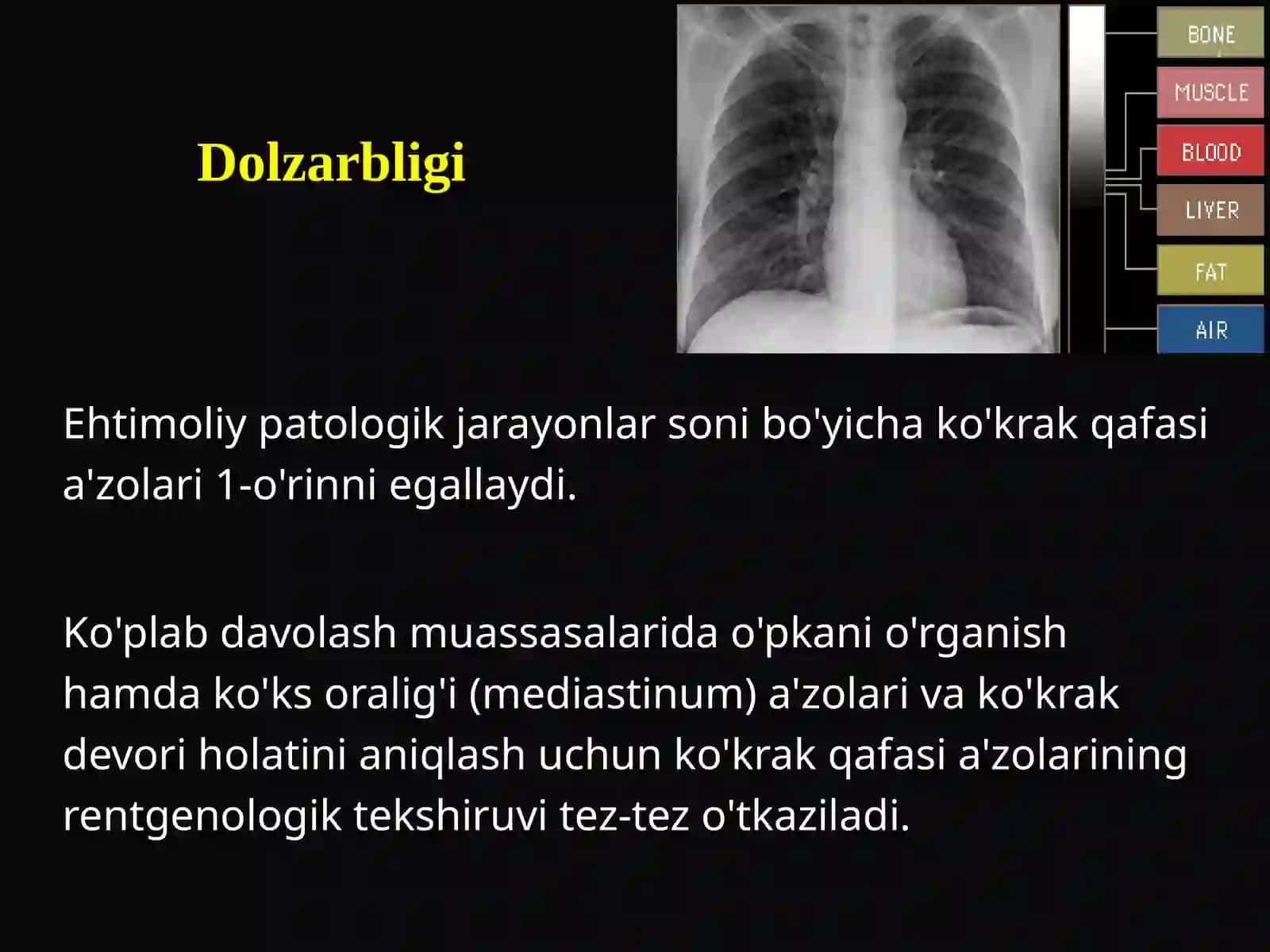 Ko'krakqafasiningrentgentasviridagime'yori 2